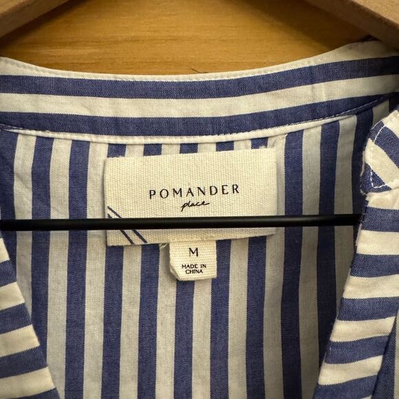 Pomander Place Medium Striped Sleeveless Kenzie Poplin Tiered Dress Tuckernuck - Picture 9 of 10